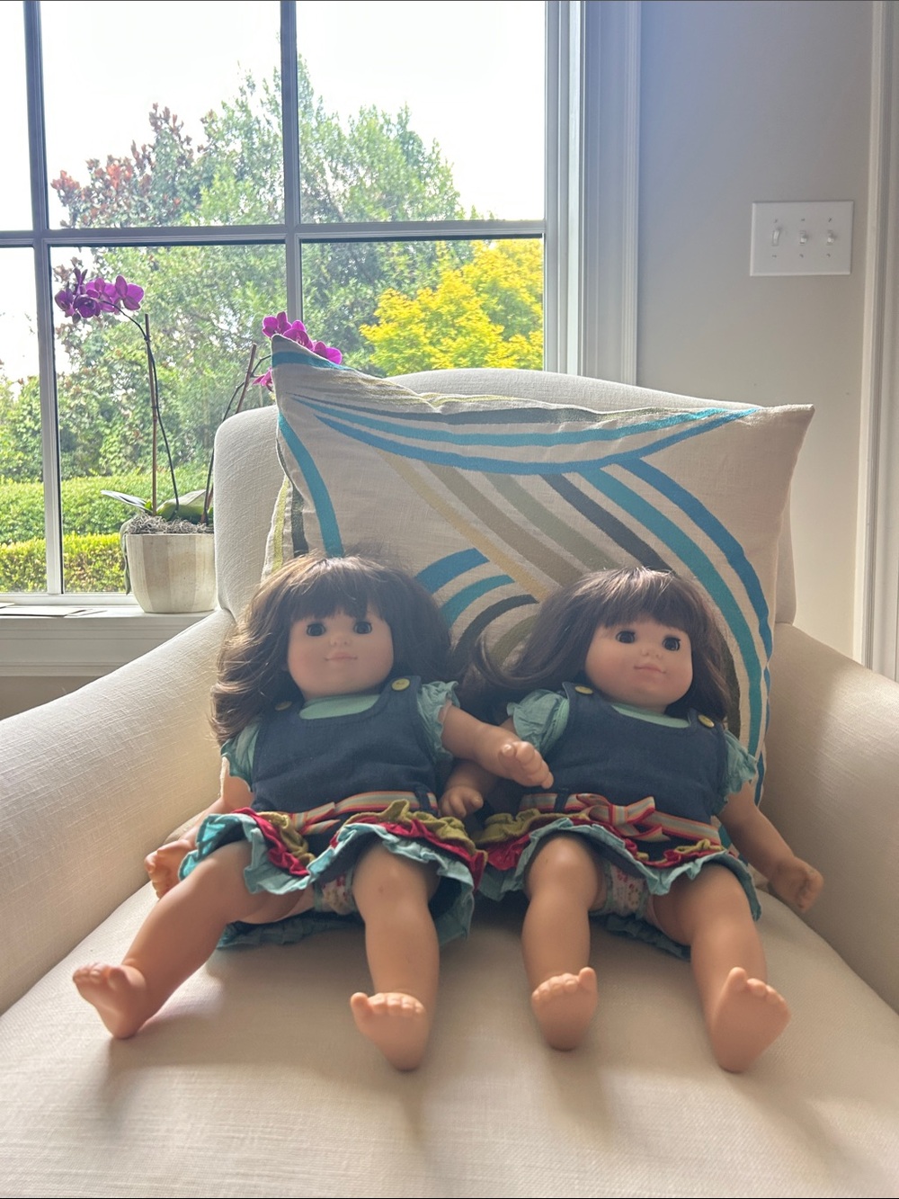 American girl twin bitty babies. Like new. Retired edition.